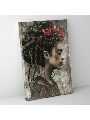 Popcas Meksika Esintili Portre Tarzı Modern Sanat Eserleri ile Dekoratif Tasarım Duvar Tablosu