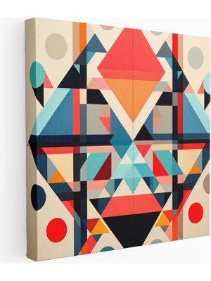 Popcas Güneybatı Geometrik Geometrik Desenlerle Süslenmiş Güneybatı Tasarımı Kanvas Tablo