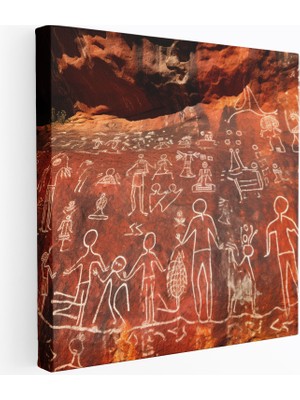 Popcas Yerli Kaya Sanatı Modern Sanat Temalı Kanvas Duvar Tablosu