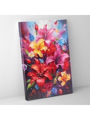Popcas Kanayan Çiçekler Duygu Abstrakt Modern Sanat Duvar Tablosu