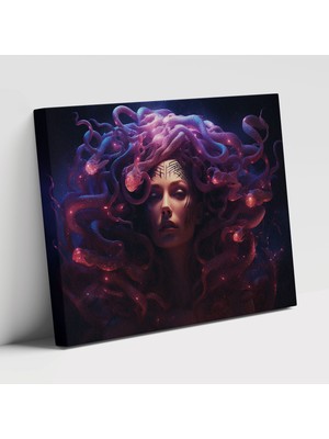 Popcas Mitoloji Esrarengiz Medusa Modern Sanat Temalı Kanvas Tablo