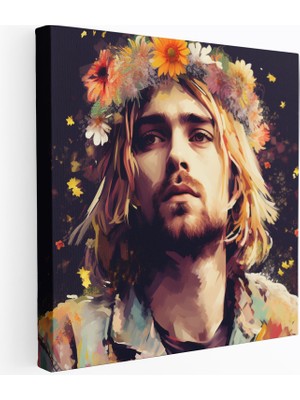 Popcas Kurt Cobain Modern Kanvas Duvar Tablosu