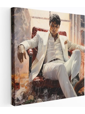 Popcas Tony Montana Son Sahne Modern Sanat Temalı Kanvas Tablo