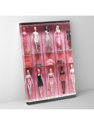 Popcas ve Stil Barbie Modern Sanat Kompozisyon Duvar Tablosu