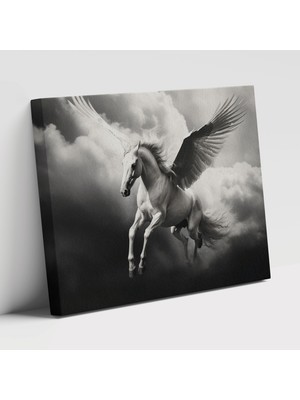 Popcas Efsanevi Pegasus'un Uçuşu Modern Sanat Temalı Kanvas Tablo