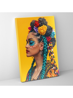 Popcas Meksika Esintili Portre Esintili Modern Sanat Eserleri ile Iç Mekan Kanvas Tablo