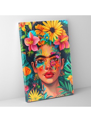 Popcas Meksika Esintili Portre Tarzı Modern Sanat Eserleri Kanvas Duvar Tablosu