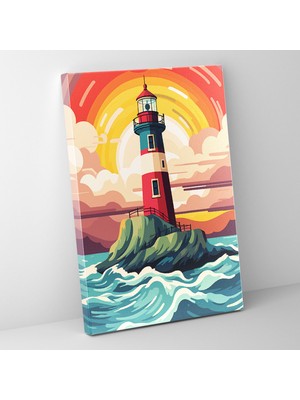 Popcas Modern Sanat Pop Art Fener Deseni Dekoratif Kanvas Tablo