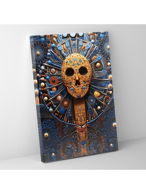Popcas Yaşam ve Ölüm Bağlantısı Los Muertos Motifi Duvar Tablosu