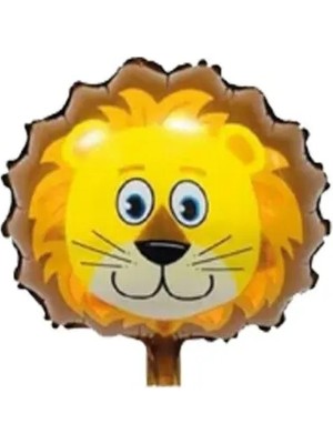 Lotus Party Aslan Kafa Folyo Balon - Sevimli Aslan Folyo Balon