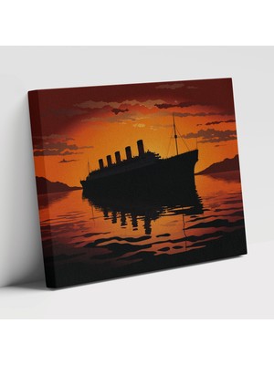 Popcas Sade Titanic Sanatı Titanic Son Anlar Dekoratif Kanvas Tablo