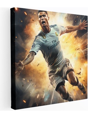 Popcas Cristiano Ronaldo Temalı Modern Sanat Kanvas Duvar Tablosu
