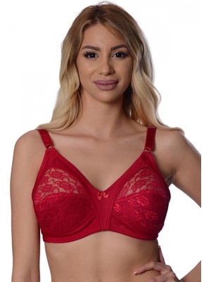 Hace Bazaar Marsilyan- Bordo Dantelli Toparlayıcı Sütyen - 503