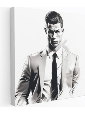 Popcas Cristiano Ronaldo Motifli Kanvas Duvar Tablosu