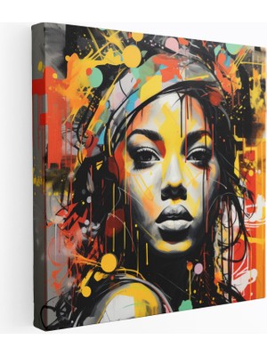 Popcas Canlı Graffiti Verici Kanvas Duvar Tablosu