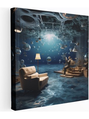 Popcas Ağırlık Tanımayan Rüyalar Otel Modern Sanat Yorumlaması Kanvas Tablo