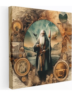 Popcas Yüzüklerin Efendisi Modern Sanat Temalı Dekoratif Kanvas Tablo