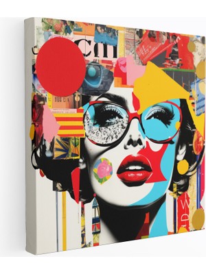 Popcas Özgün Pop Sanat Renk Tonlu Dekoratif Kanvas Tablo