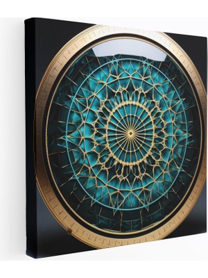 Popcas Kutsal Kuran Geometrik Sanat Aniyet Temalı Modern Tasarım Duvar Tablosu