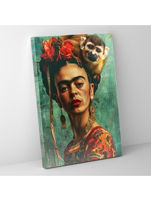 Popcas Meksika Esintili Portre Tarzı Meksika Esintili Portre Eserleri ile Çağdaş Kanvas Duvar Tablosu