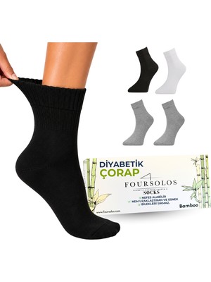 FOUR SOLOS FourSolos Erkek İz Yapmayan Bambu Çorap – Nefes Alabilir, Yumuşak, 4’lü Set 41-45