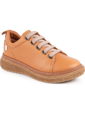 Mammamia Kadın Sneaker Bağcıklı Hakiki Deri Chunky Hafif Taban Yastıklamalı Yürüyüş 26Y-7750