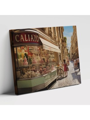 Popcas Nostaljik Reklam Temalı Roma Tasarımı Dekoratif Kanvas Tablo