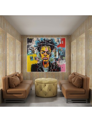 Popcasso Neo Ekspresyonist Sanat Esintili Modern Sanat Ham Enerji Ifadeci Görsel Dekoratif Kanvas Tablo