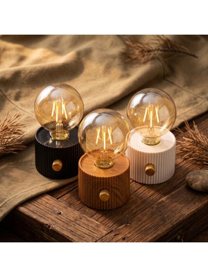 Ttt Şarjlı Dekoratif Masa Lambası - Kademesiz Dimmer - Type-C Bağlantılı