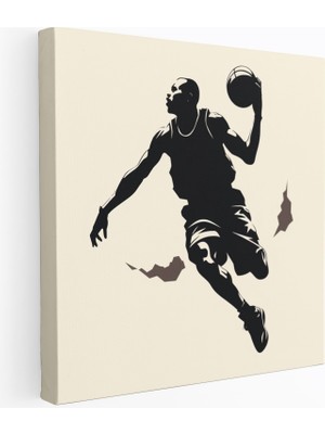 Popcas Michael Jordan Imzalı Zamansız Minimalist Kompozisyon Kanvas Duvar Tablosu