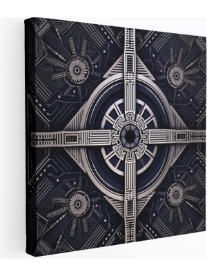 Popcas Geometrik Tasarım Simetrik Desende Tie Fighters Star Wars Motifli Duvar Tablosu