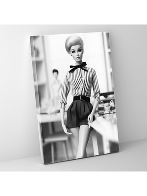 Popcasso Nostaljik Barbie Barbie Motifli Kanvas Duvar Tablosu