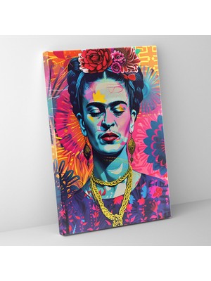 Popcas Meksika Esintili Portre Tarzı Modern Sanat Temalı Kanvas Duvar Tablosu