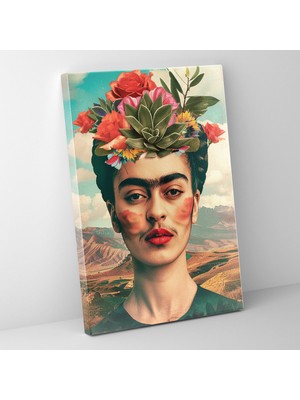 Popcas Meksika Esintili Portre Tarzı Modern Sanat Temalı Eserler Kanvas Tablo