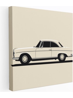Popcas Minimalist Çizgilerle Mercedes Dekoratif Kanvas Tablo