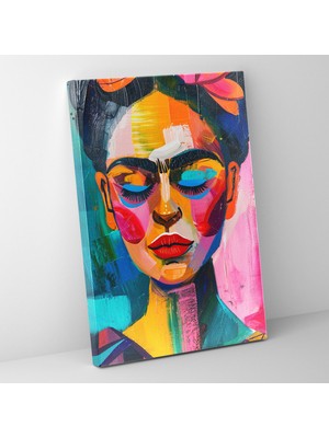Popcas Meksika Tarzında Portre Stilinde Modern Sanat Eşsiz Görselliğe Sahip Meksika Dekoratif Kanvas Tablo