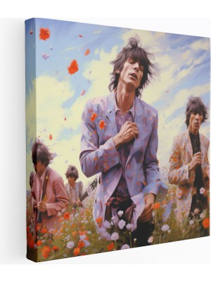 Popcas Rolling Stones Empresyonist Tarzda Kanvas Tablo