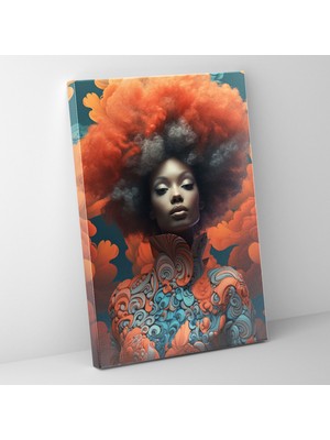 Popcasso Afro Fusion Motifli Afro Sanatsal Kanvas Tablo