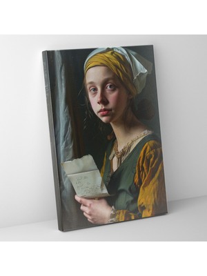 Popcas Johannes Vermeer Duvar Süsü Vermeer Motifli Duvar Tablosu