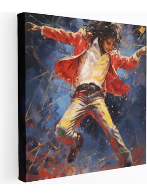 Popcas Michael Jackson Motifli Dans Adımları ile Kanvas Tablo