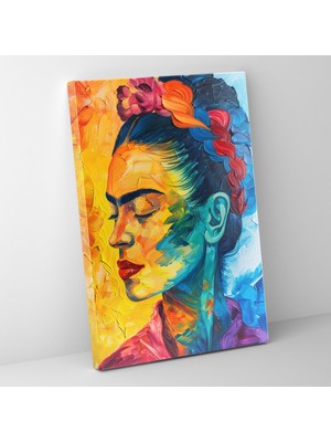 Popcas Meksika Esintili Portre Esintili Eşsiz Sanat Eserleri Dekoratif Kanvas Tablo