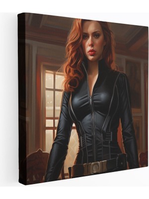 Popcas Siyah Dul Temalı Fotorealistik Marvel Koleksiyonu Modern Sanat Dekoratif Kanvas Tablo