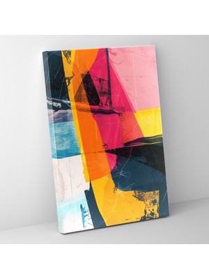 Popcasso Abstrakt Renk Blokları Modern Sanat Tasarım Kanvas Duvar Tablosu