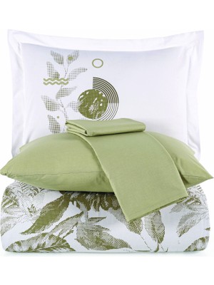 Hobby Tifanny Yeşil - Poplin Çift Kişilik Nevresim Takımı