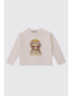 Panço Kız Bebek Ekru Sweatshirt