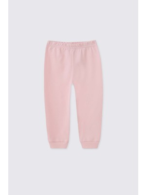 Panço Liberty Kumaş Yenidoğan Patikli Pembe Pantolon