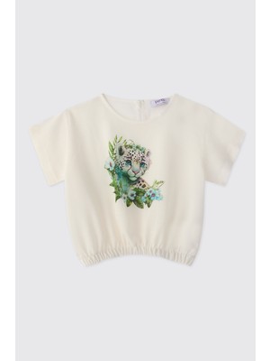 Panço Kız Bebek Ekru Bluz