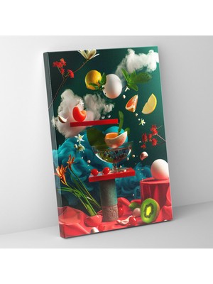 Popcas Meksika Esintili Portre Tarzı Modern Sanat Eserleriyle Süslenmiş Tasarım Dekoratif Kanvas Tablo
