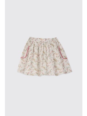 Panço Liberty Kumaş Çiçek Desenli Kız Çocuk Etek