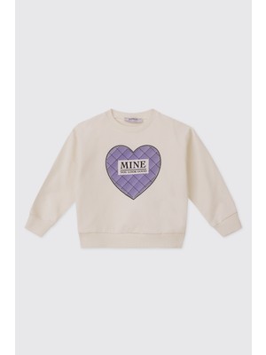 Panço Kız Bebek Ekru Sweatshirt